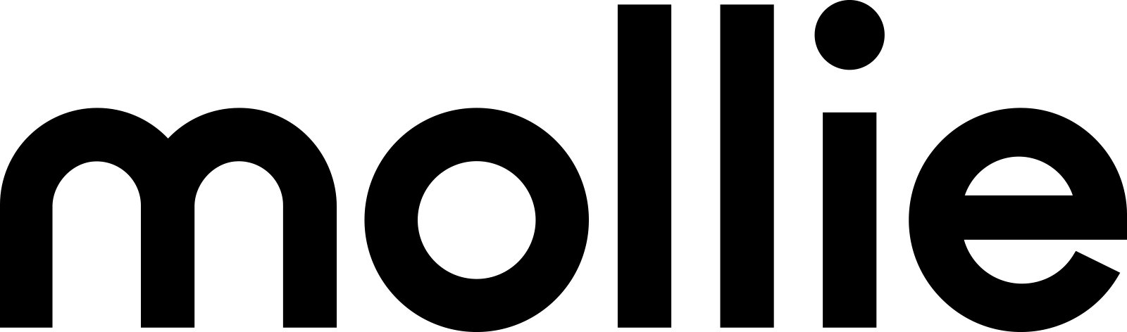 Mollie logo zwart tekst